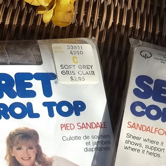 FREE ADD ON Secret control top pantyhose GREY NWT - Picture 2 of 5